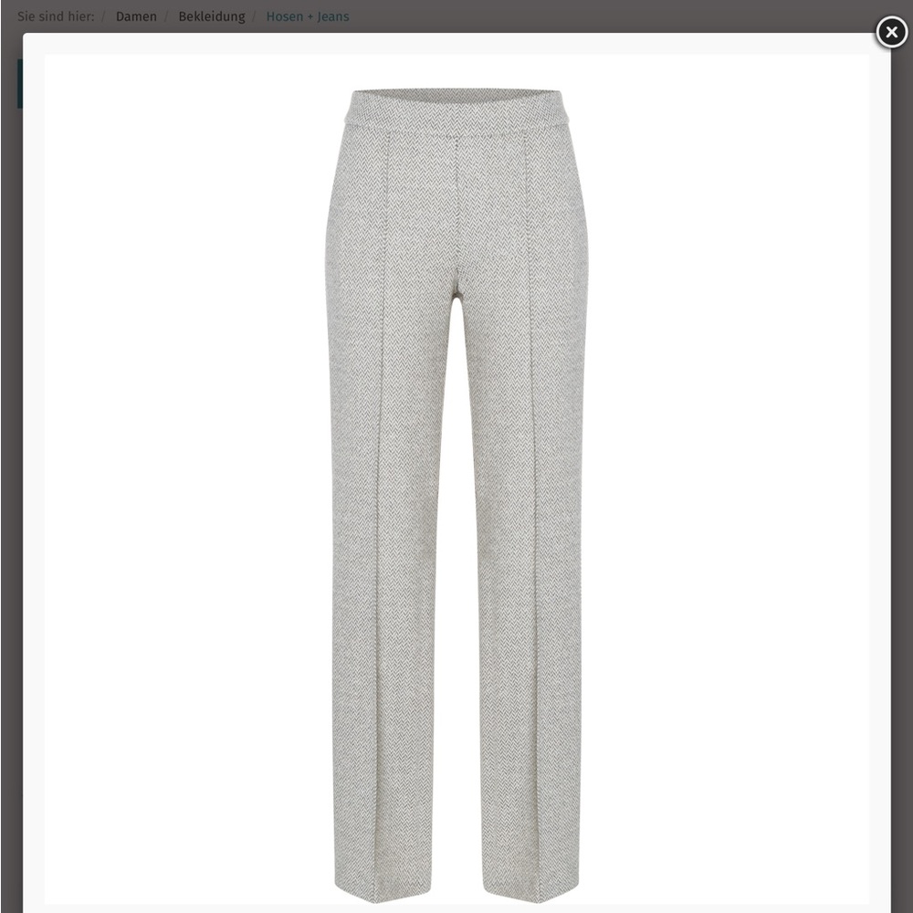 MAC Chiara smart gray and white herringbone pant size 40